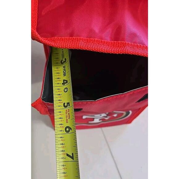 NFL San Francisco 49ERS Insulated Lunch Bag With hook loop Closure NWT - Picture 11 of 14